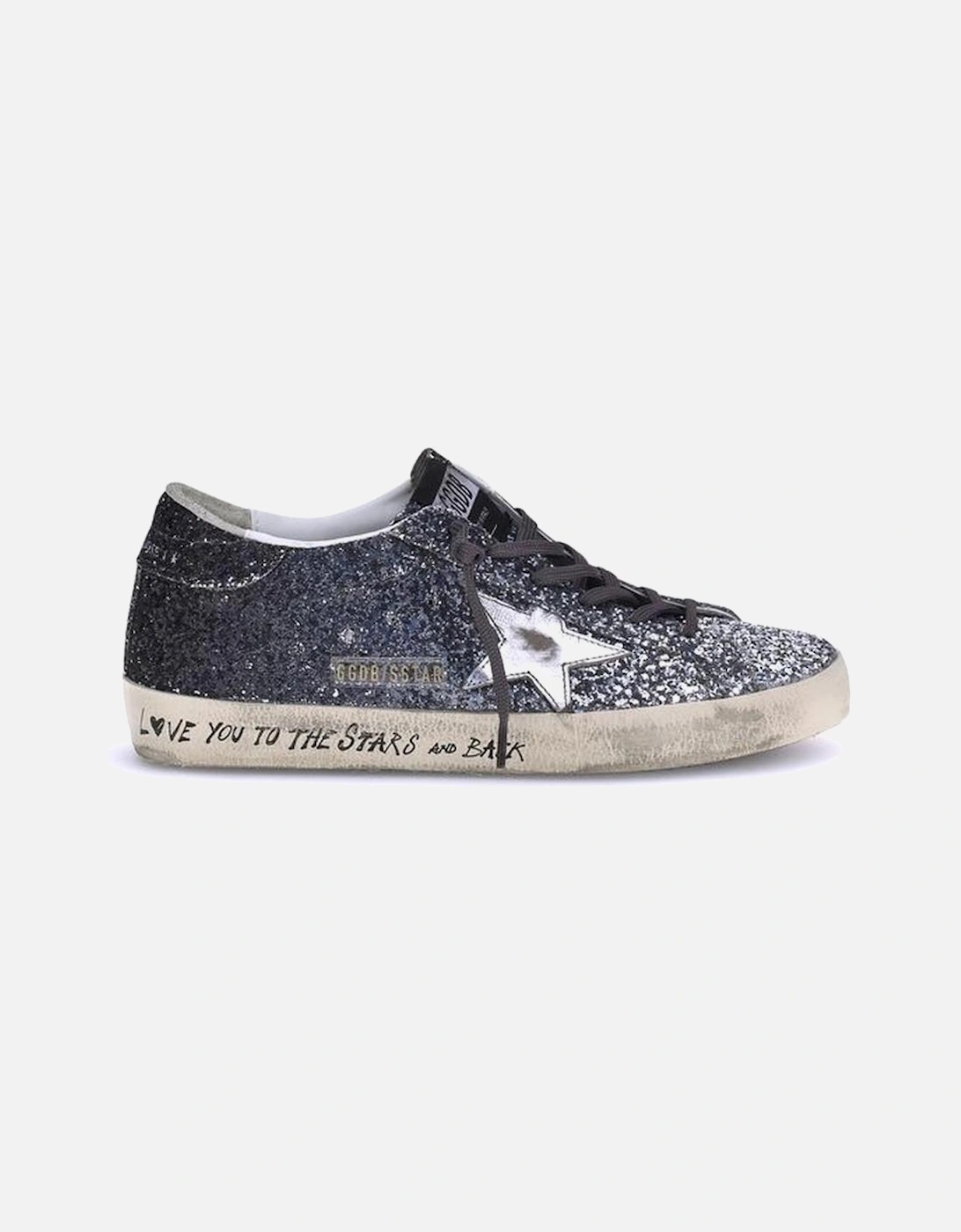 Super Star Leather Glitter Rhinestone Sneakers Women - Blue, 5 of 4