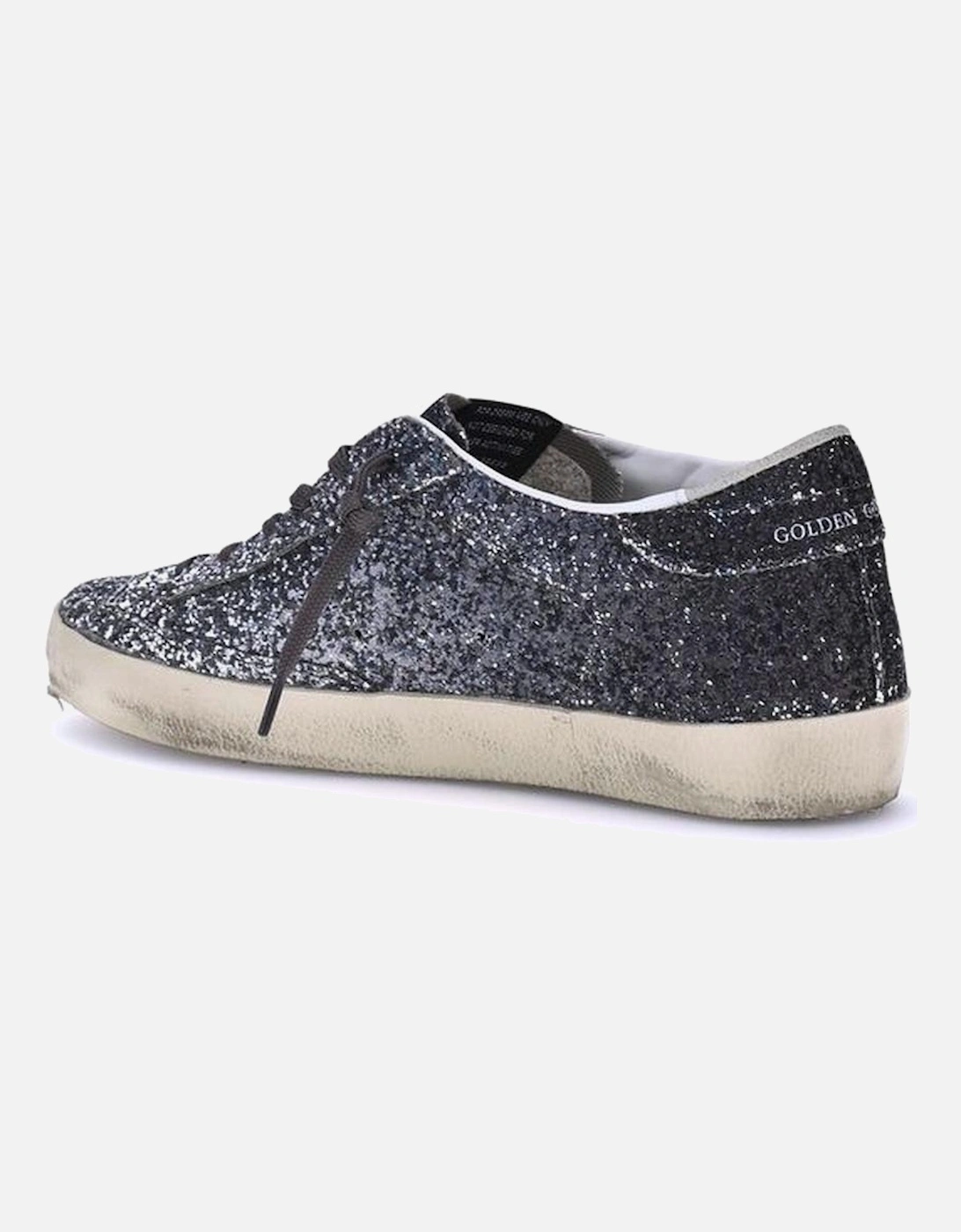 Super Star Leather Glitter Rhinestone Sneakers Women - Blue