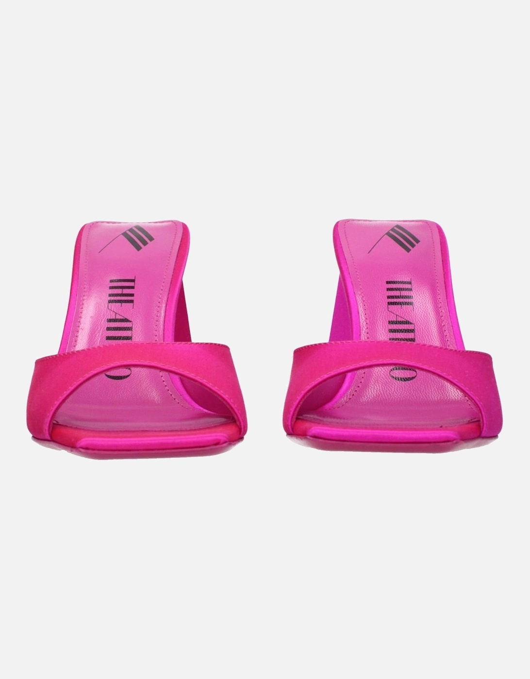 Satin Mid Heel Open Toe Sandals Women - Pink