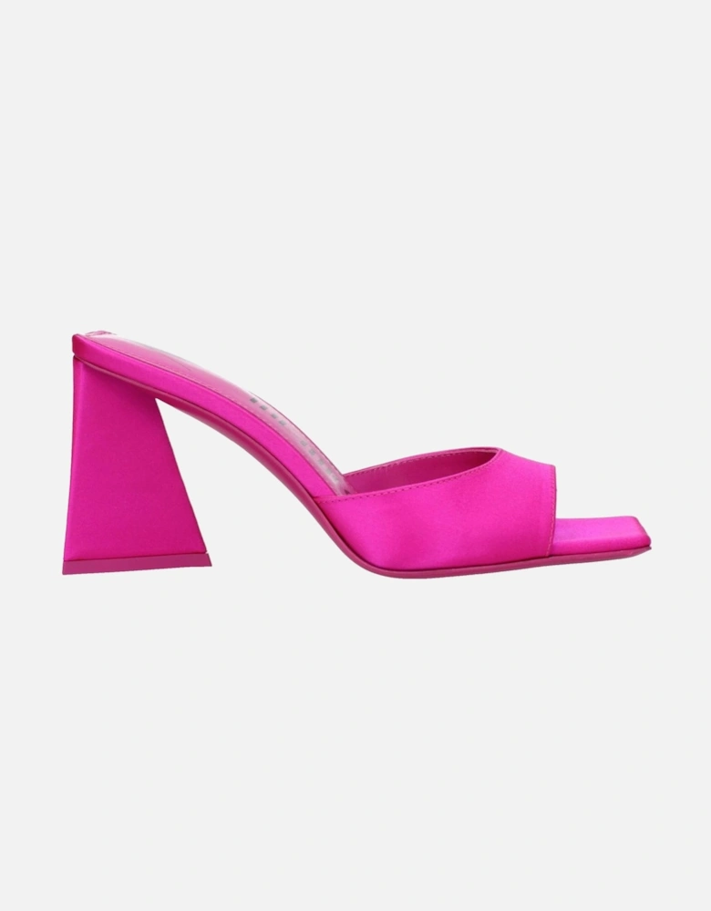 Satin Mid Heel Open Toe Sandals Women - Pink