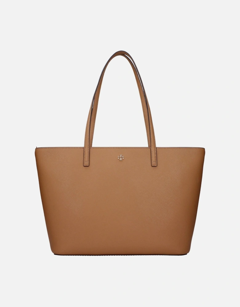 Leather Shoulder Bag with Adjustable Strap Women - Brown
