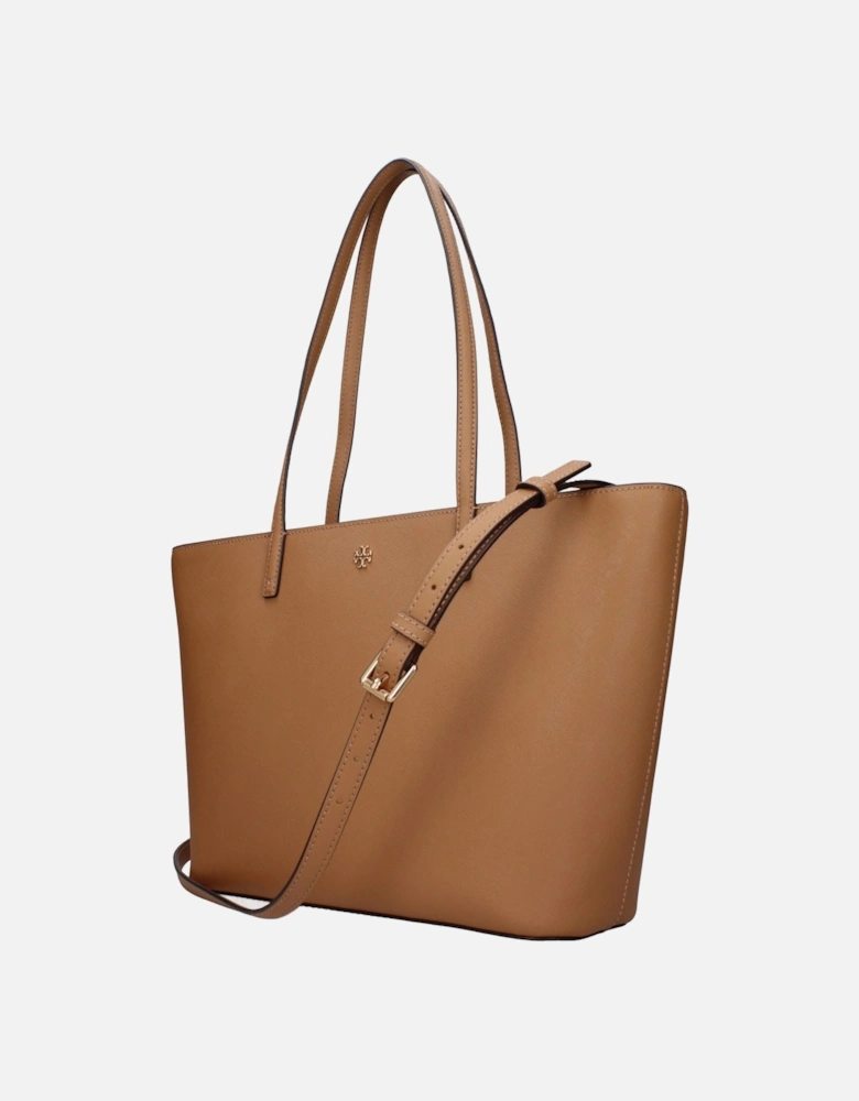 Leather Shoulder Bag with Adjustable Strap Women - Brown