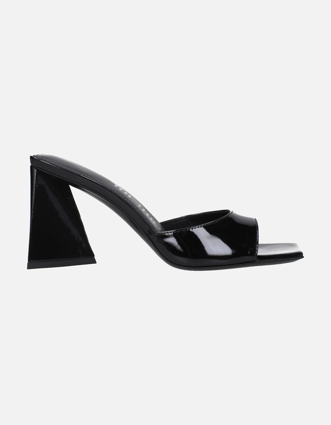 Patent Leather Open Toe Mid Heel Sandals Women - Black, 6 of 5