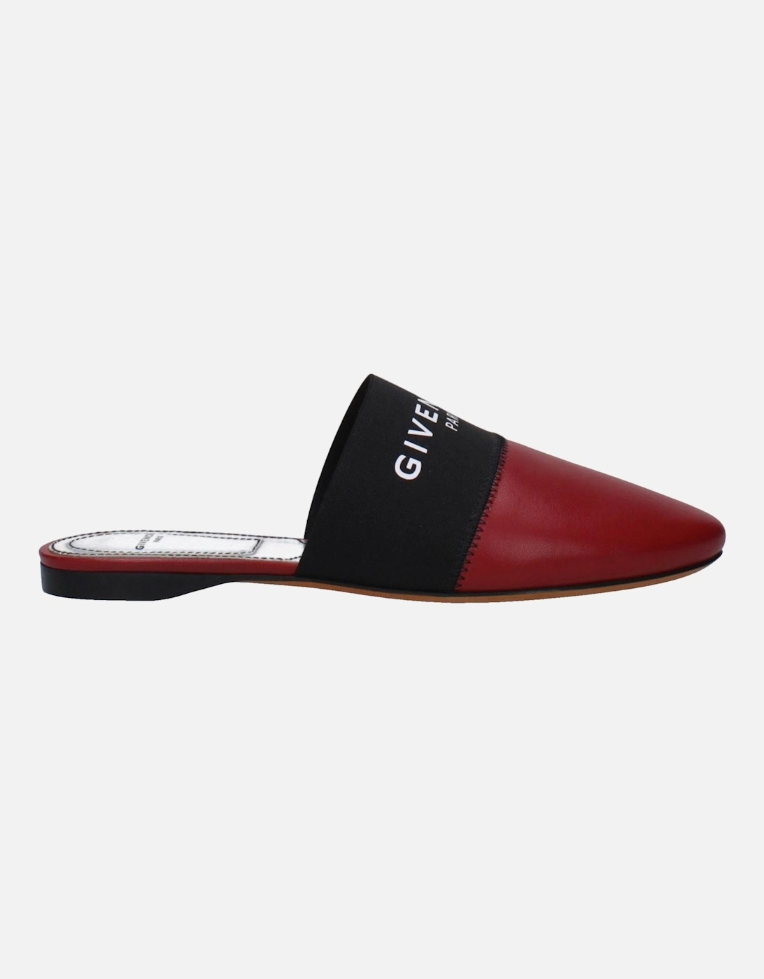 Leather Logo-Embellished Casual Slippers Women - Red Sandals, 5 of 4
