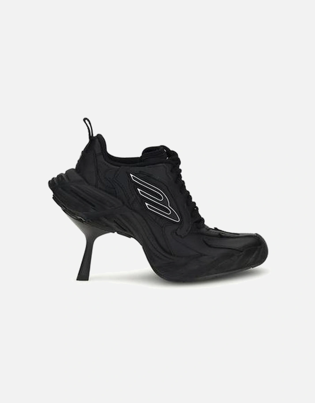 Monday Heel Curved Leather Sneakers Women - Black, 5 of 4