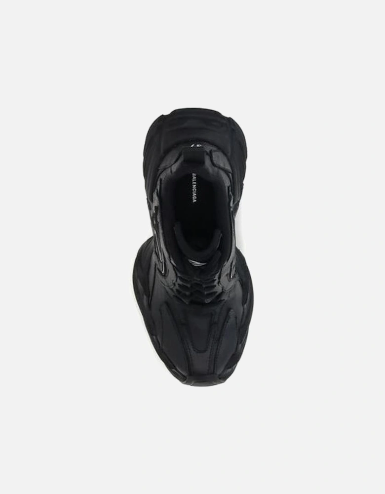 Monday Heel Curved Leather Sneakers Women - Black