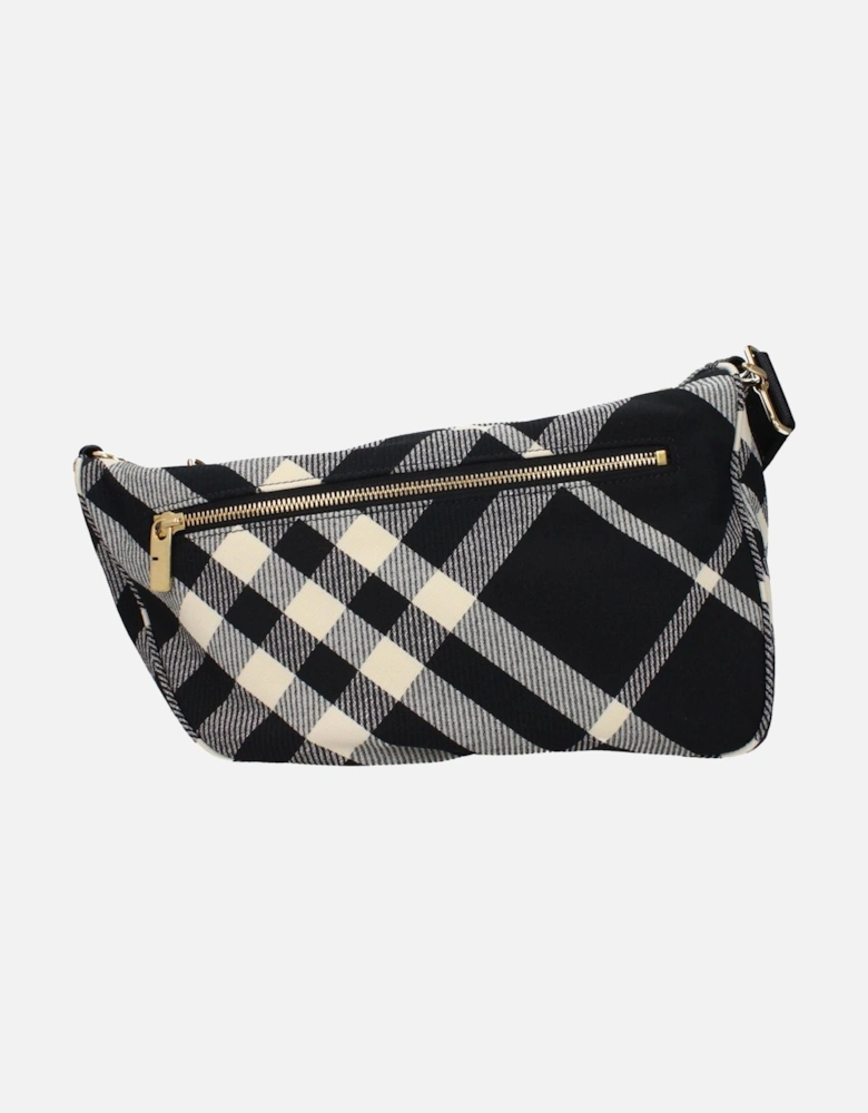 Adjustable Shoulder Strap Crossbody Bag with Zip Closure Women - Black