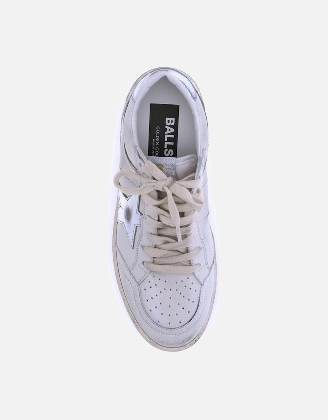 Ball Star Leather Sneakers with Iconic Star Design Women - White