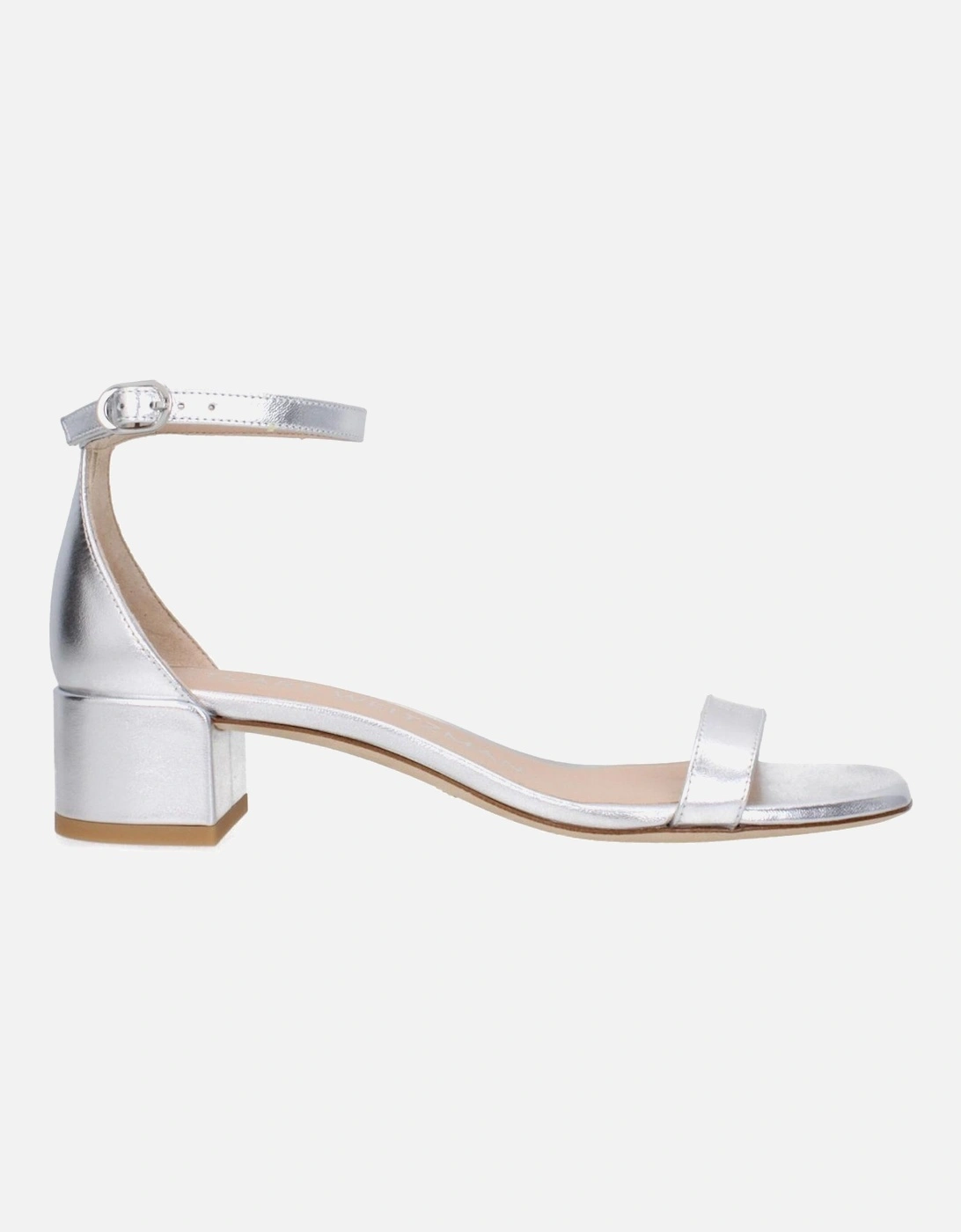 Leather Open Toe Mid Heel Sandals Women - Gray, 6 of 5