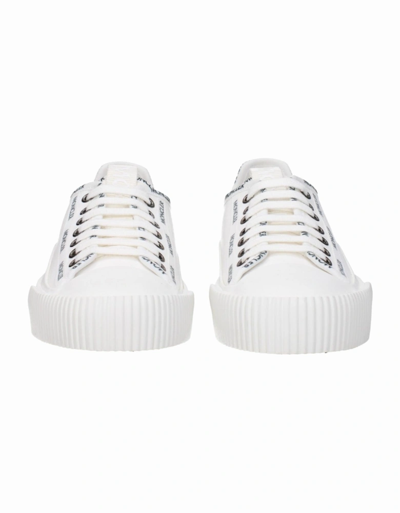 Logo-Embellished Lace-Up Fabric Sneakers Women - White