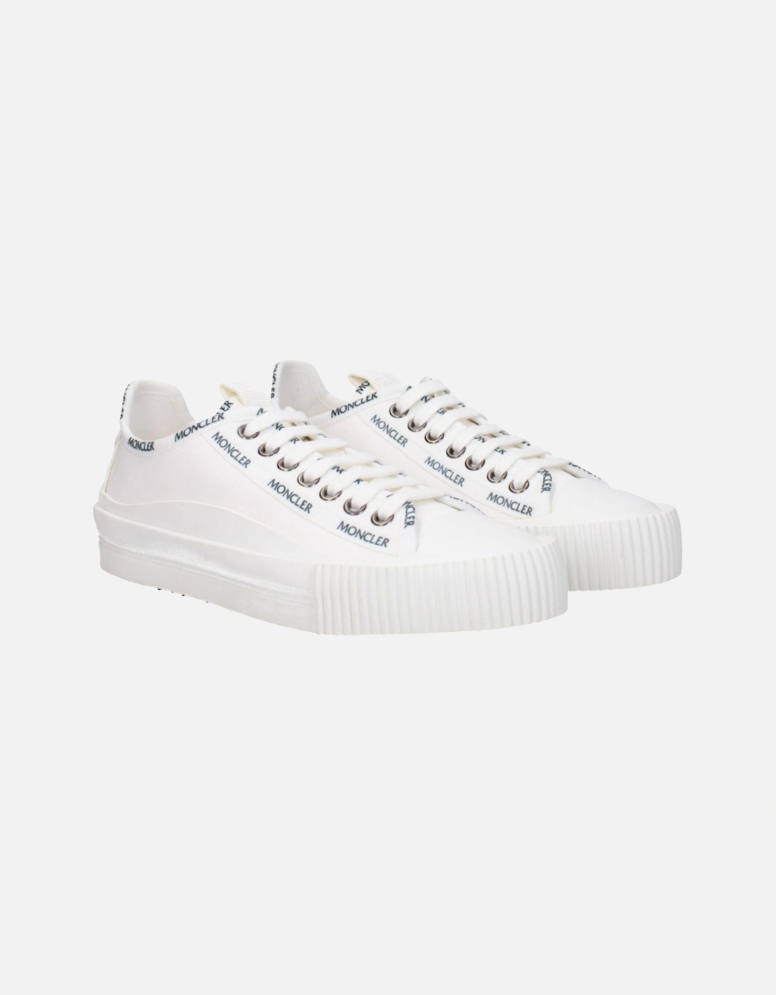 Logo-Embellished Lace-Up Fabric Sneakers Women - White
