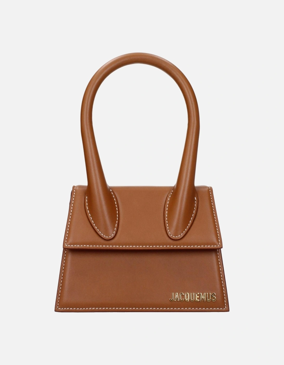 Medium Leather Handbag with Adjustable Strap Women - Brown, 4 of 3