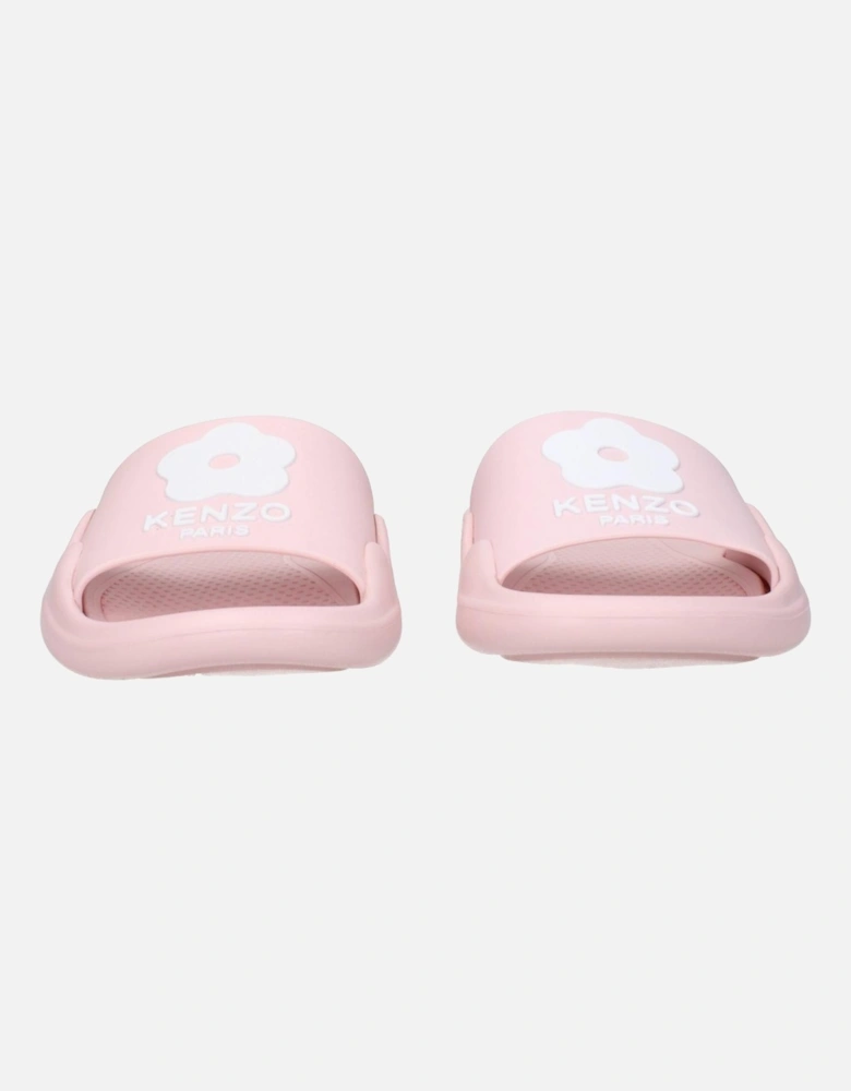 Front Logo Rubber Slippers and Clogs Women - Pink Sandals