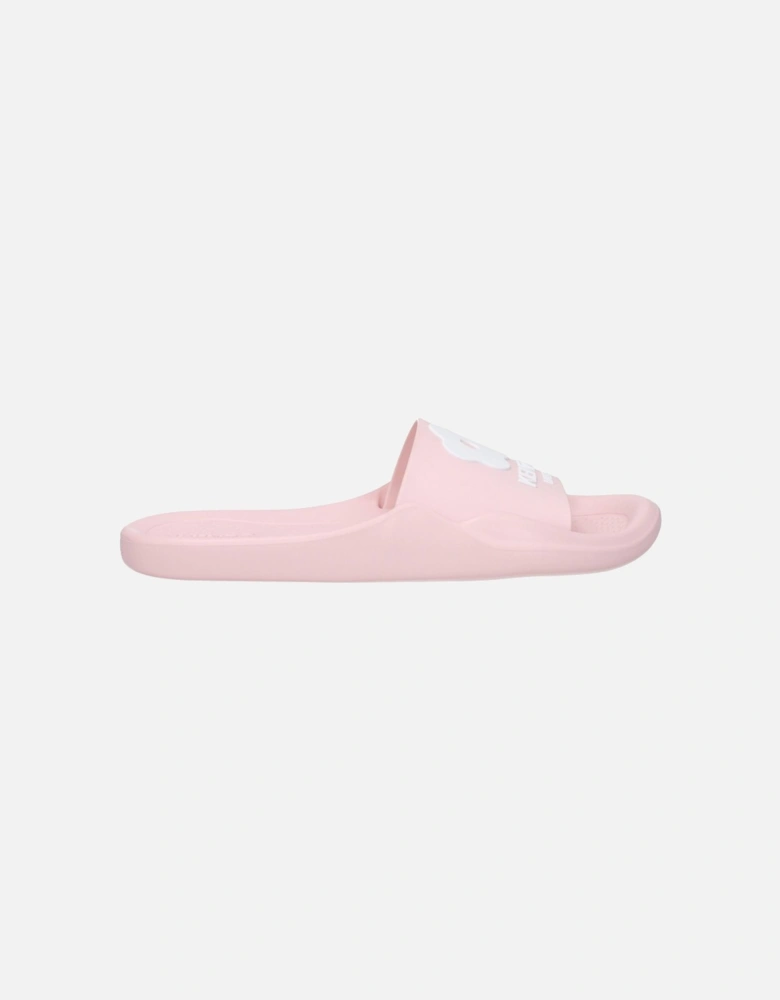Front Logo Rubber Slippers and Clogs Women - Pink Sandals