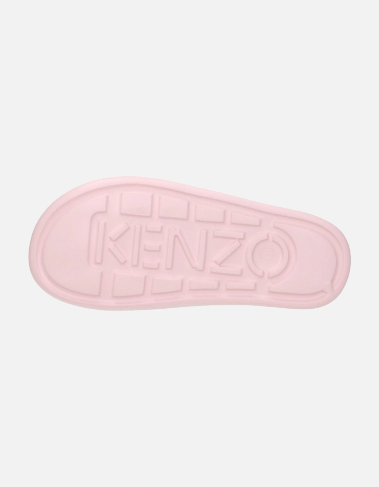 Front Logo Rubber Slippers and Clogs Women - Pink Sandals