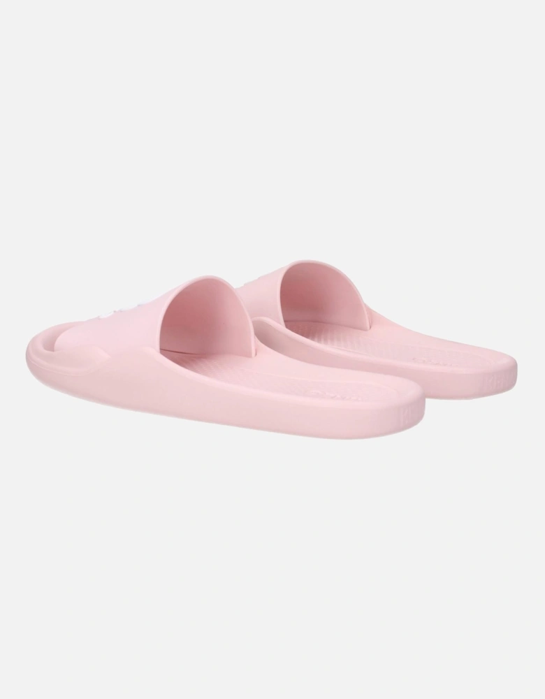 Front Logo Rubber Slippers and Clogs Women - Pink Sandals