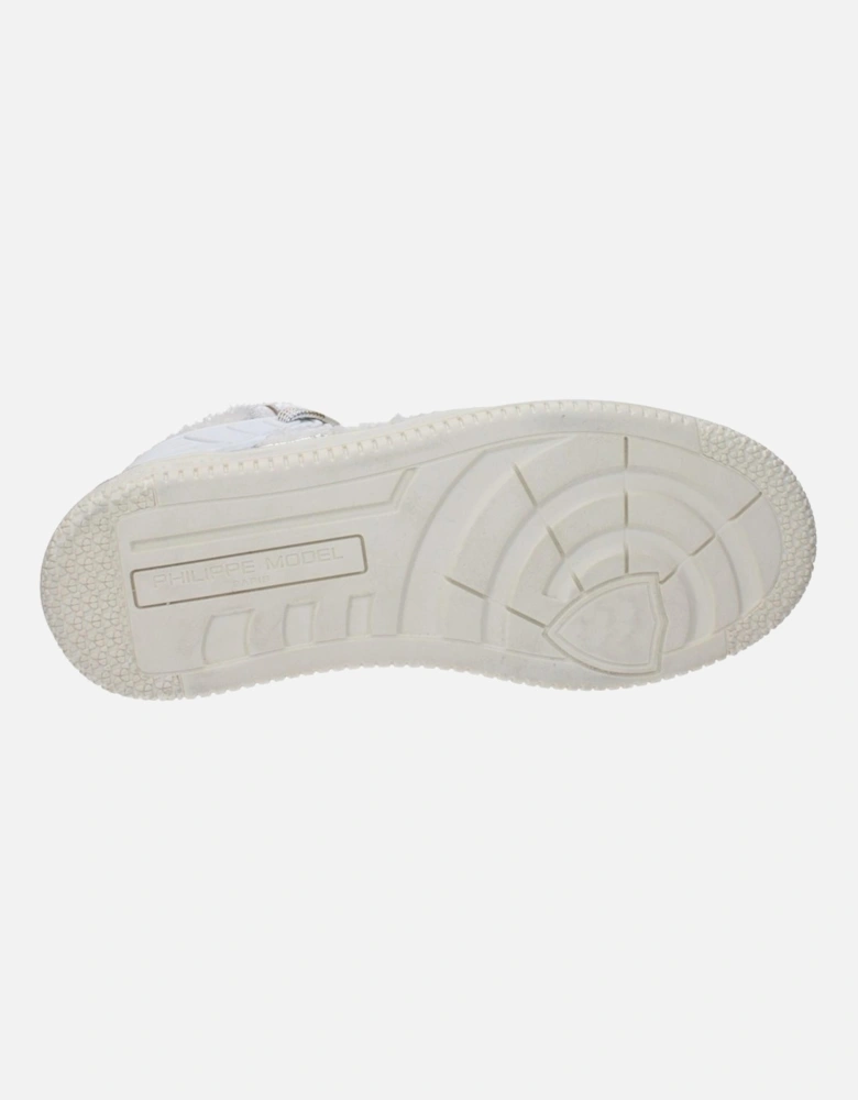 Leather Sneakers with Logo and Lace Closure Women - Gray