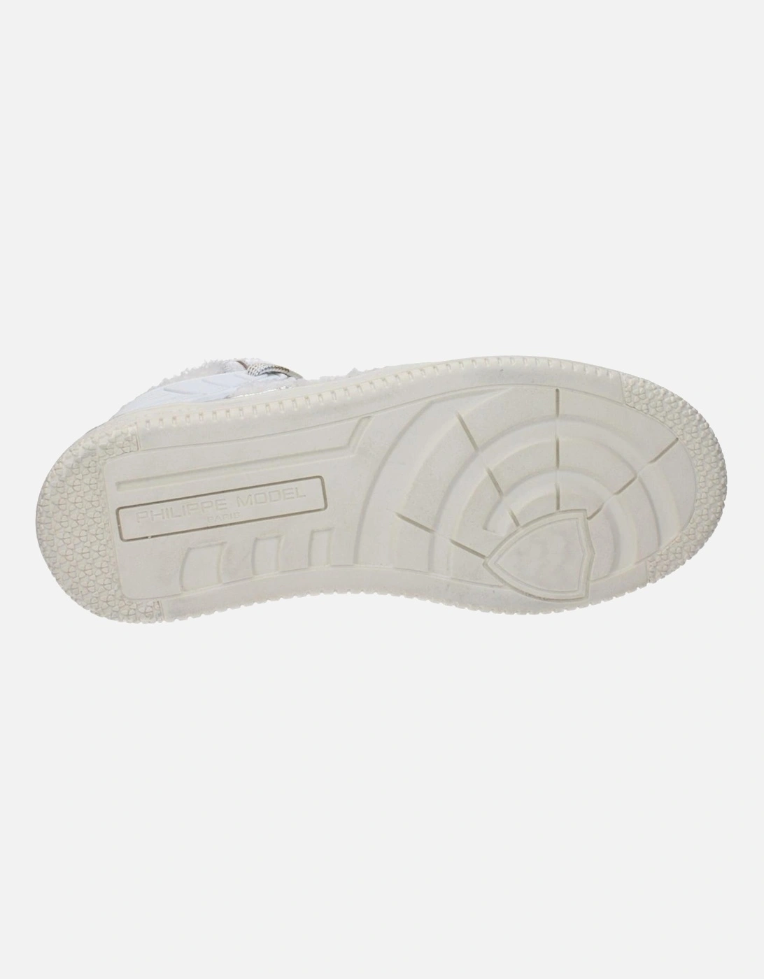 Leather Sneakers with Logo and Lace Closure Women - Gray
