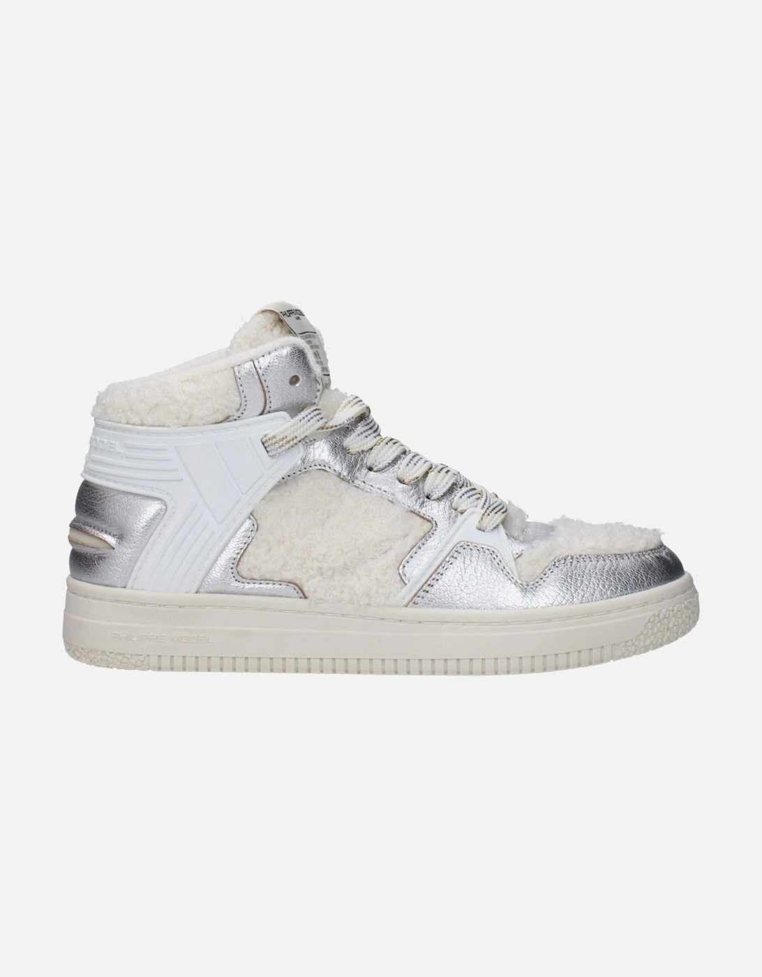 Leather Sneakers with Logo and Lace Closure Women - Gray, 6 of 5
