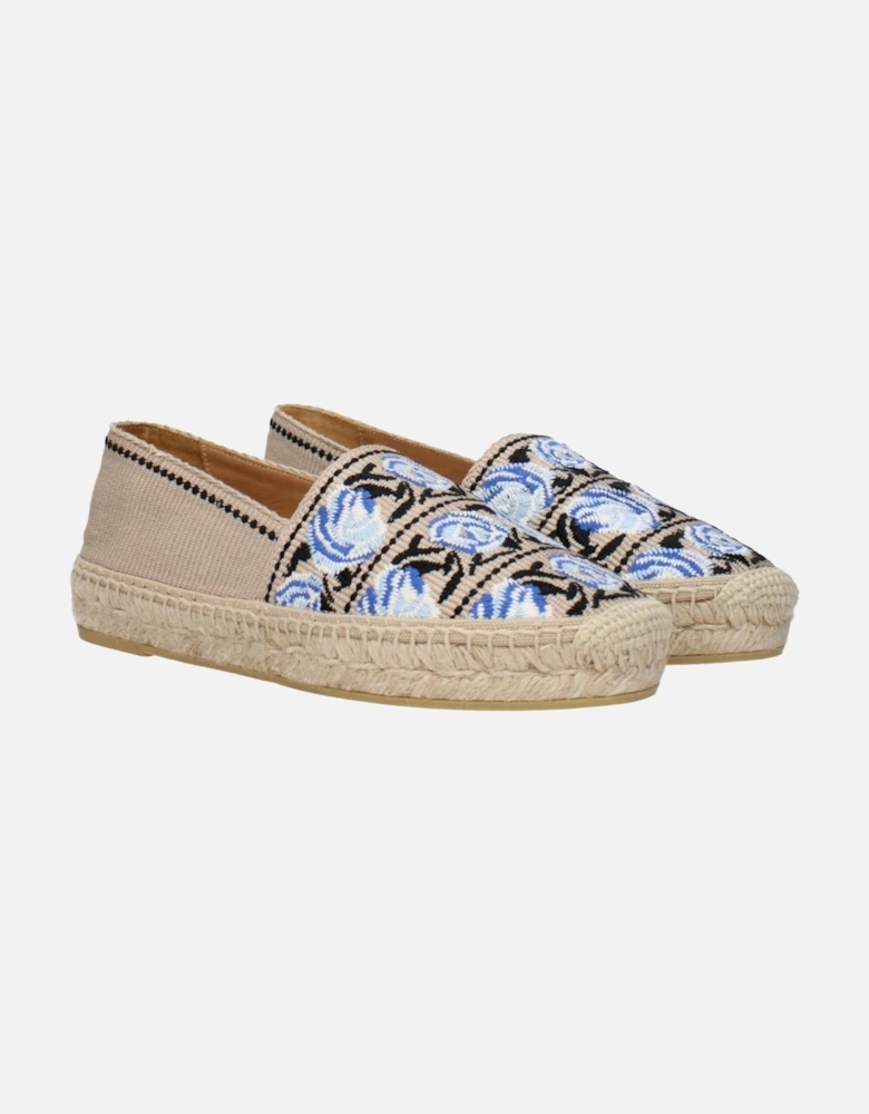 Espadrilles with Print and Rubber Sole Women - Beige Shoes