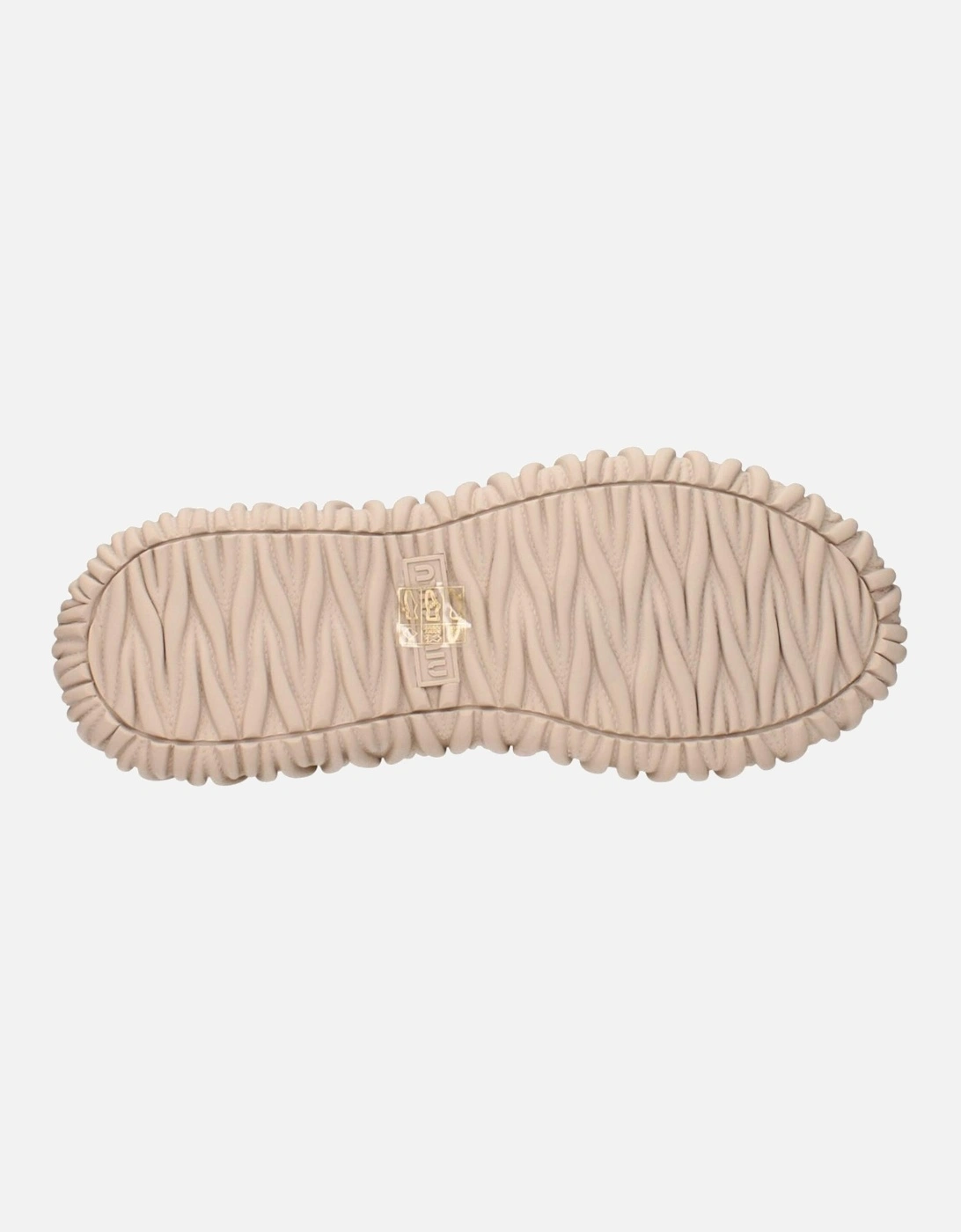 Rhinestone Embellished Casual Sneakers with Back Logo Women - Beige