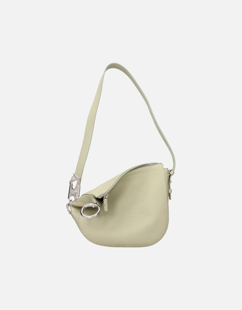 Adjustable Leather Shoulder Bag with Removable Handle Women - Green