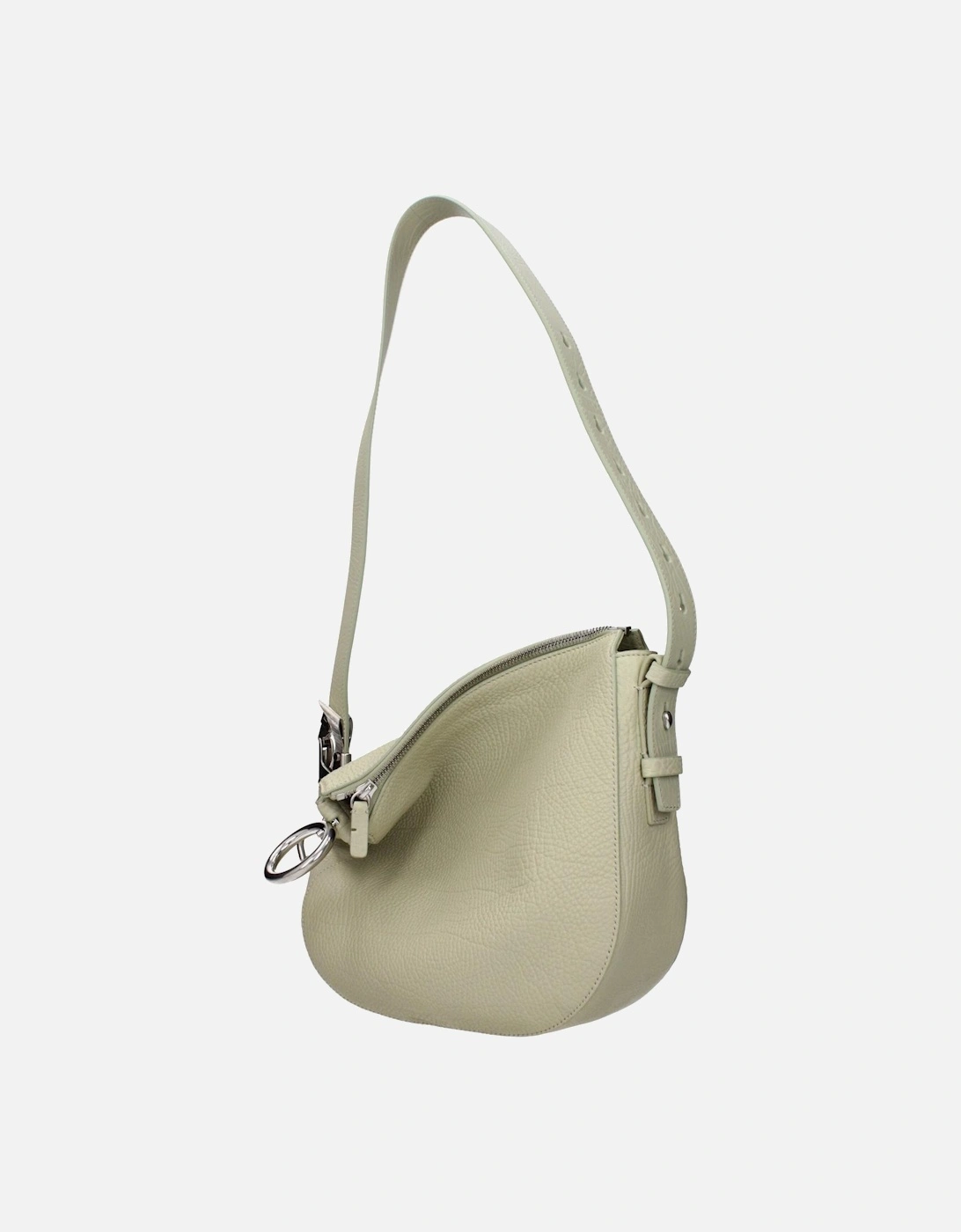 Adjustable Leather Shoulder Bag with Removable Handle Women - Green