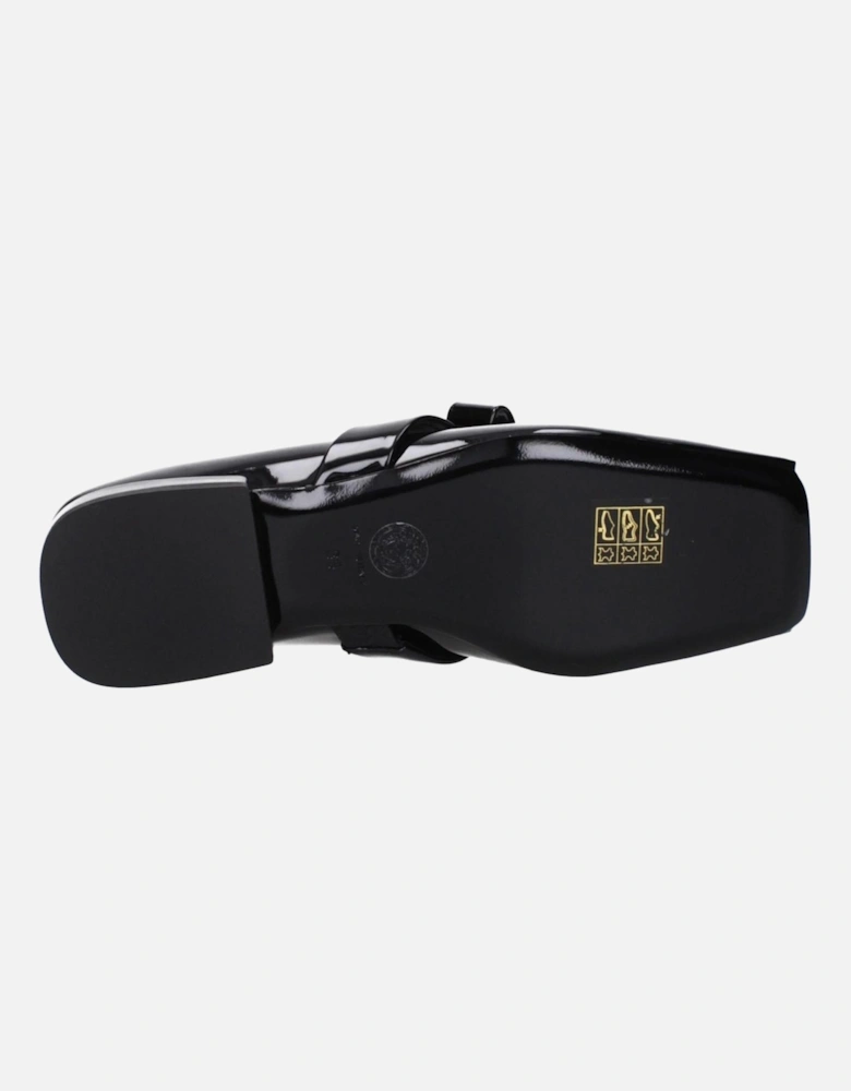 Patent Leather Ballet Flats with Front Detail Women - Black Shoes