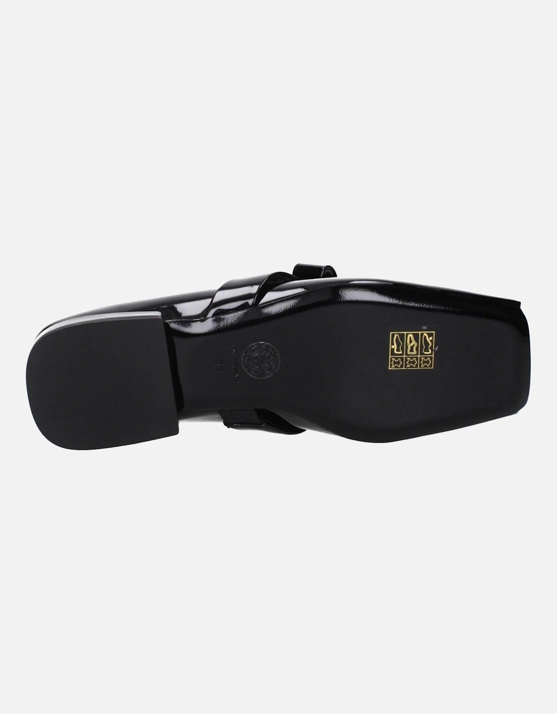 Patent Leather Ballet Flats with Front Detail Women - Black Shoes