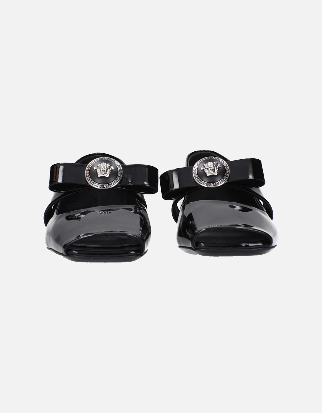 Patent Leather Ballet Flats with Front Detail Women - Black Shoes