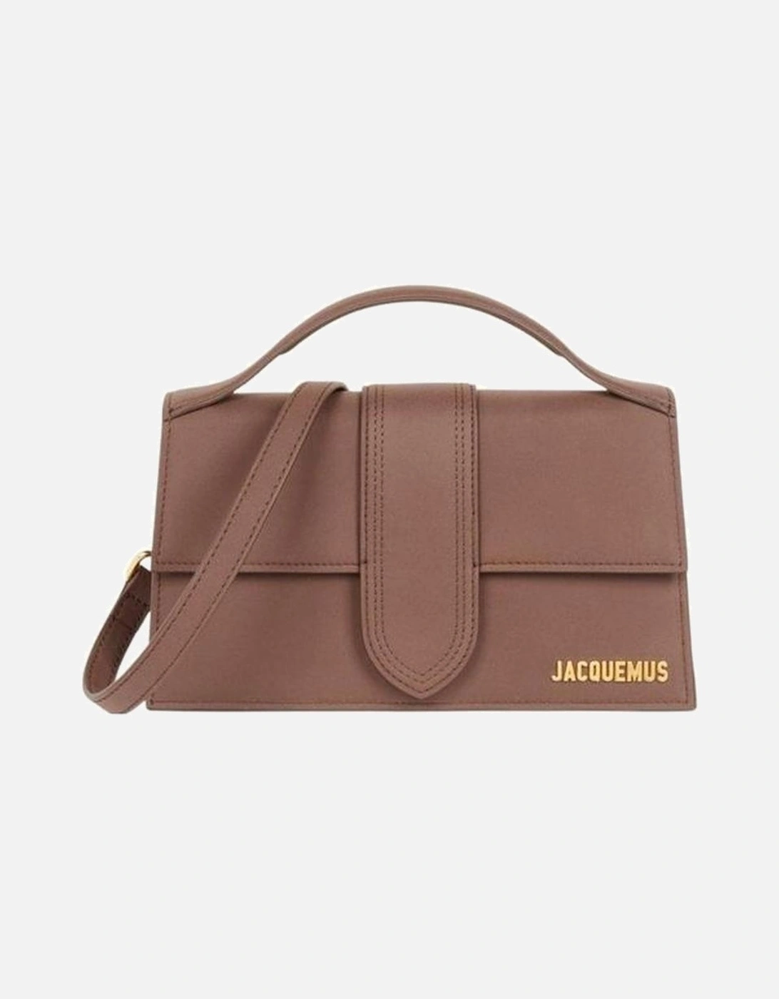 Leather Flap Top Bag with Shoulder Strap Women - Brown, 5 of 4