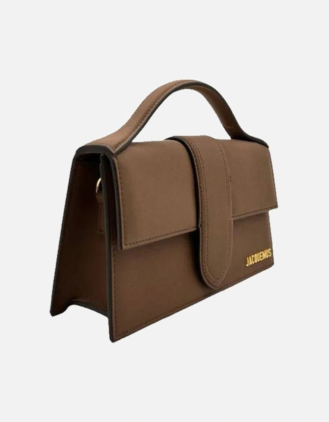 Leather Flap Top Bag with Shoulder Strap Women - Brown
