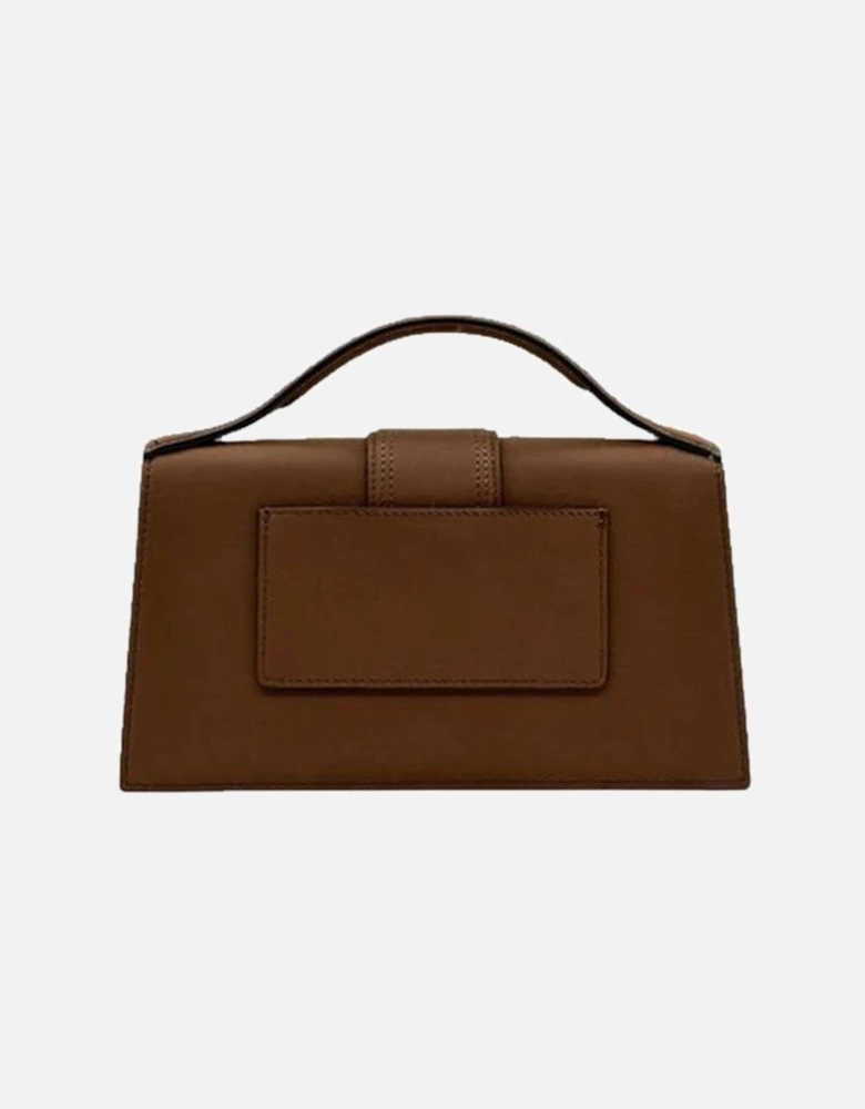 Leather Flap Top Bag with Shoulder Strap Women - Brown
