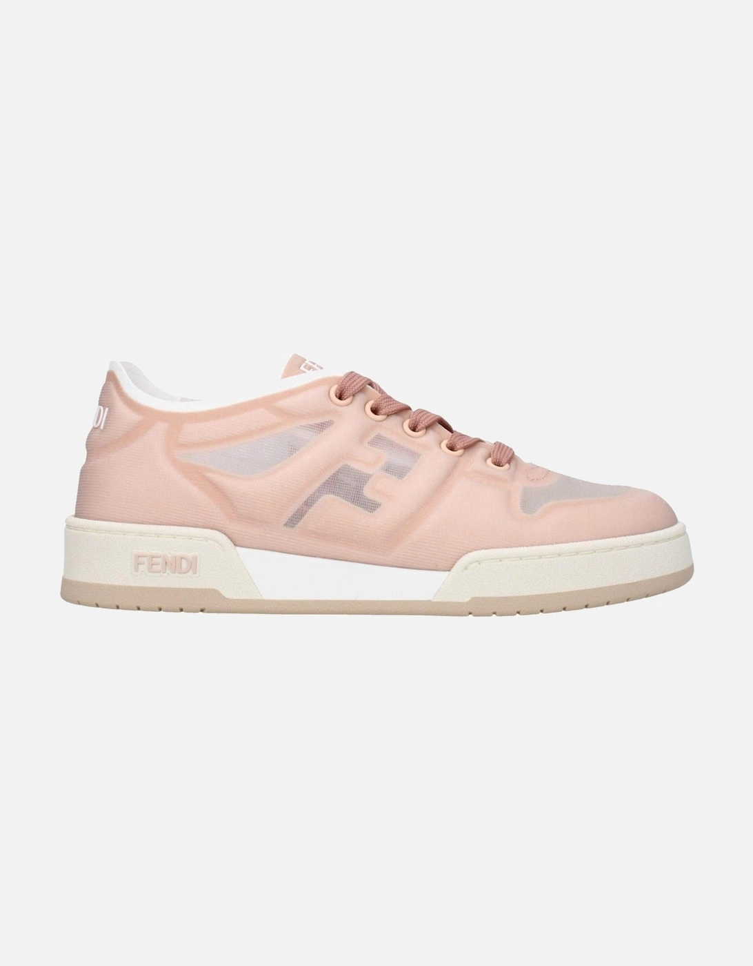 Casual Net Lace-Up Sneakers with Logo Detailing Women - Pink, 6 of 5