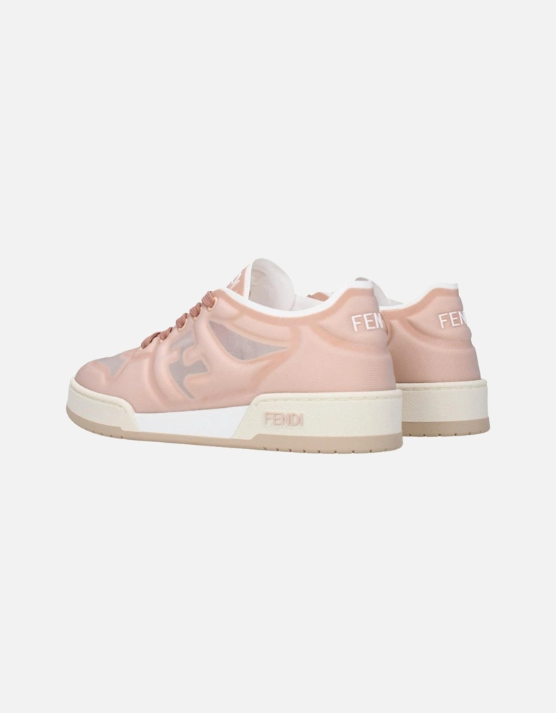 Casual Net Lace-Up Sneakers with Logo Detailing Women - Pink