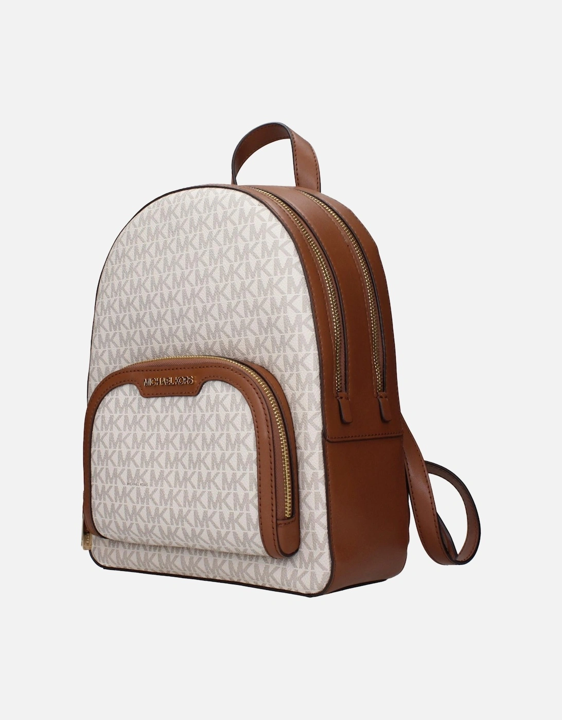 Logo Canvas Backpack with Adjustable Straps Women - Beige