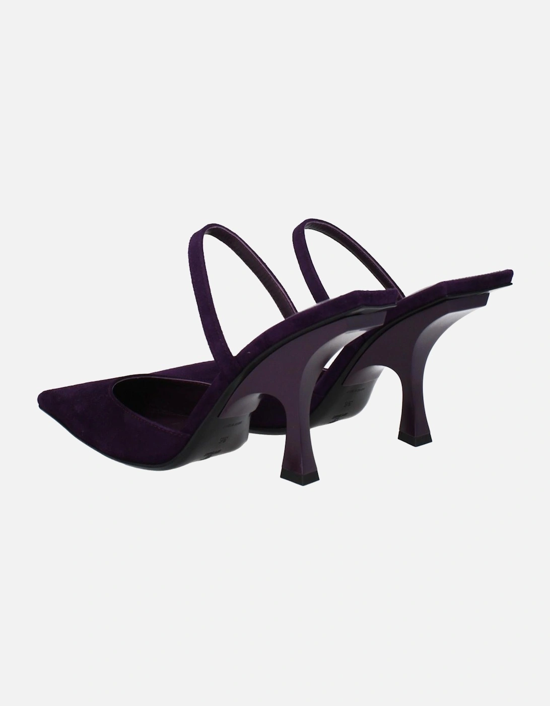 Suede High Heel Pointy Toe Sandals Women - Purple