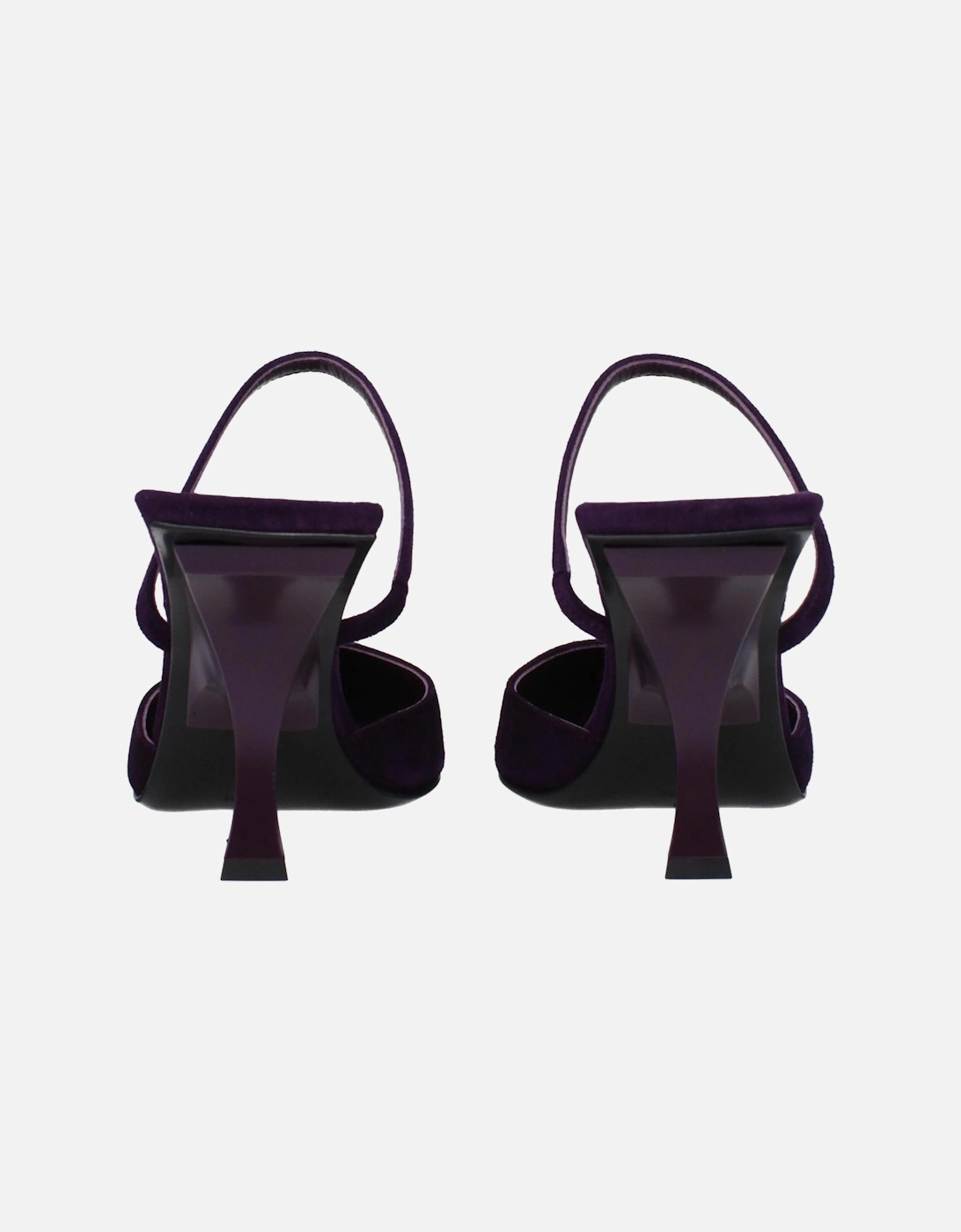 Suede High Heel Pointy Toe Sandals Women - Purple