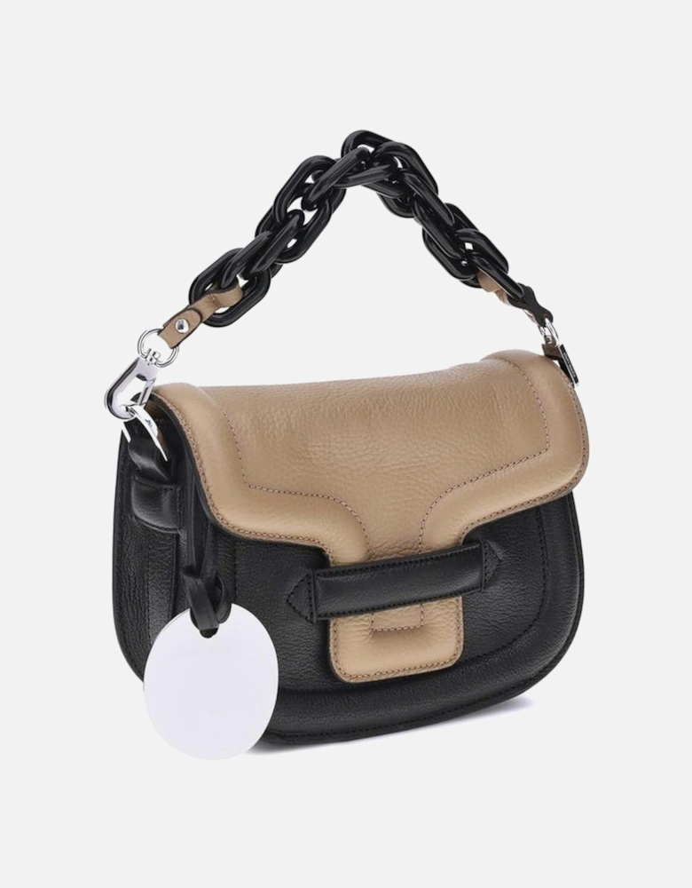 Alphaville Leather Shoulder Bag with Chain Strap Women - Multicolor
