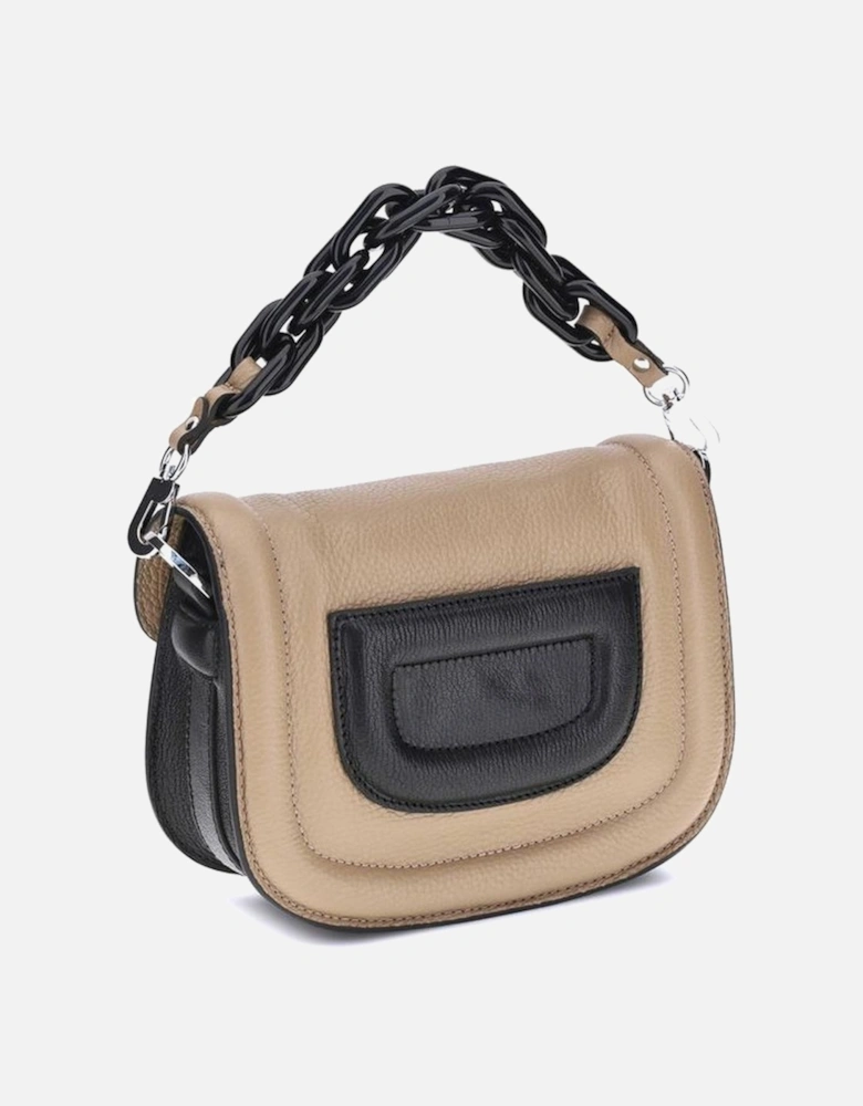 Alphaville Leather Shoulder Bag with Chain Strap Women - Multicolor