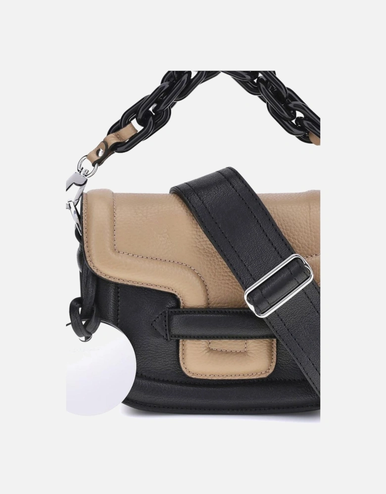Alphaville Leather Shoulder Bag with Chain Strap Women - Multicolor