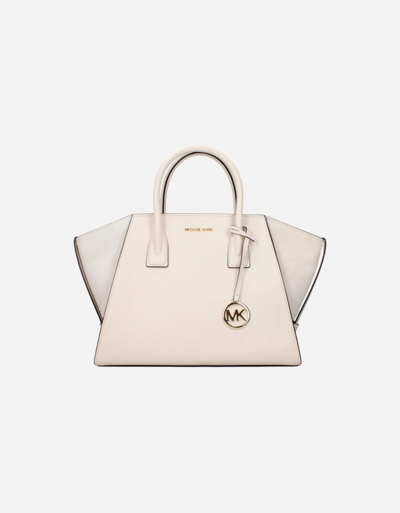 Leather Handbag with Adjustable and Removable Straps Women - Beige