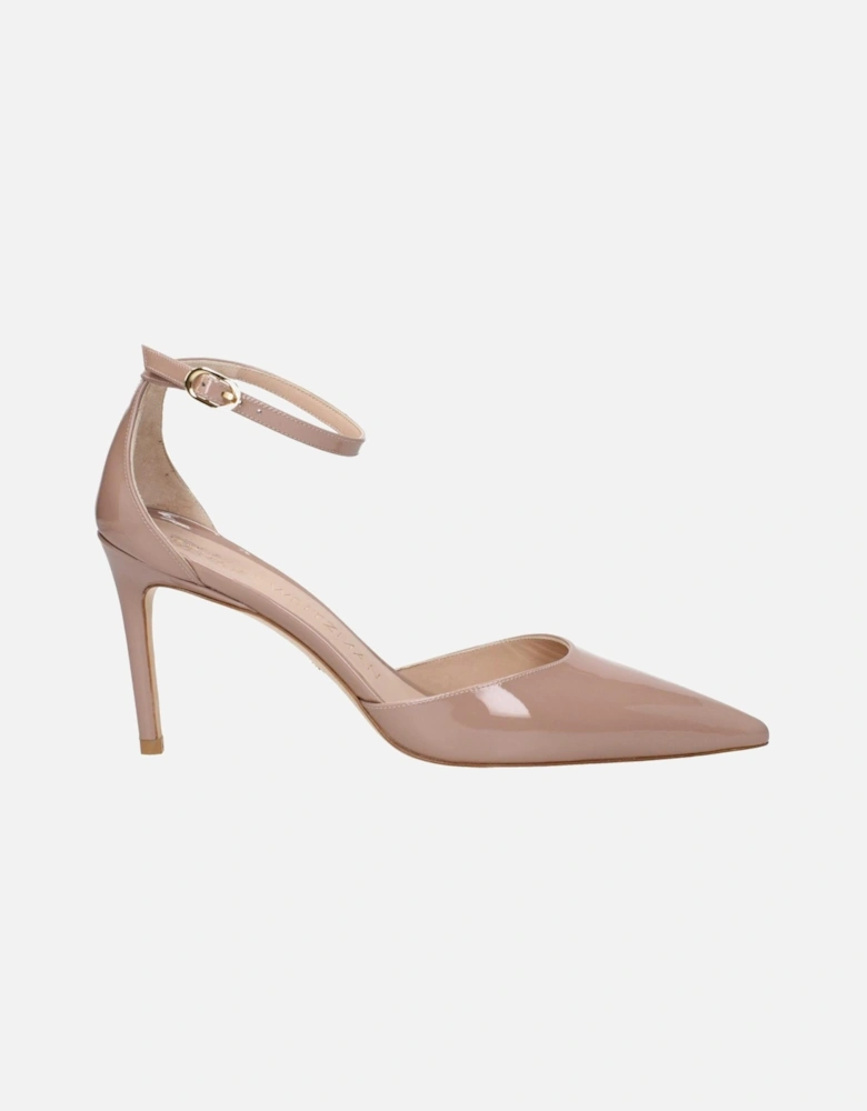Patent Leather Pointy Toe Mid Heel Sandals Women - Pink