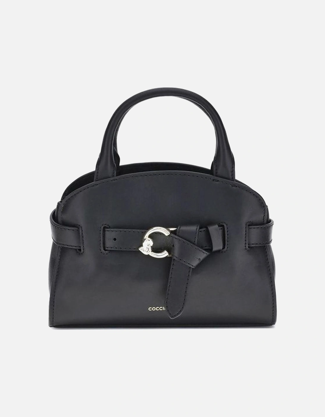 Smooth Leather Handbag with Adjustable Strap Women - Black, 5 of 4