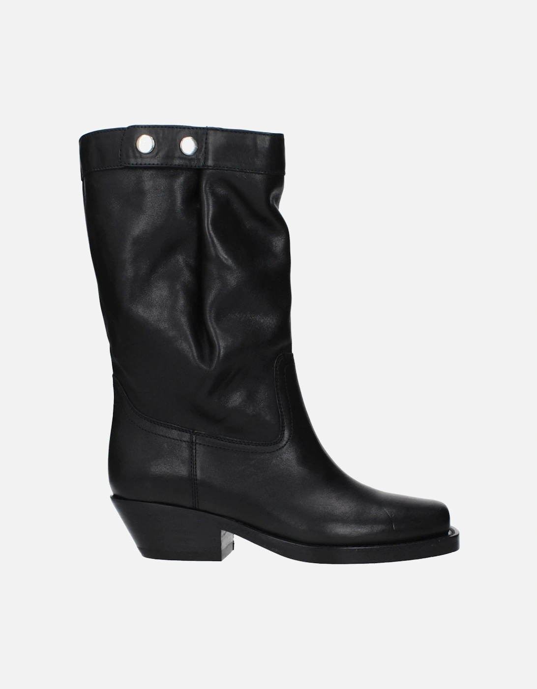 Vintage Effect Leather Ankle Boots Women - Black, 6 of 5