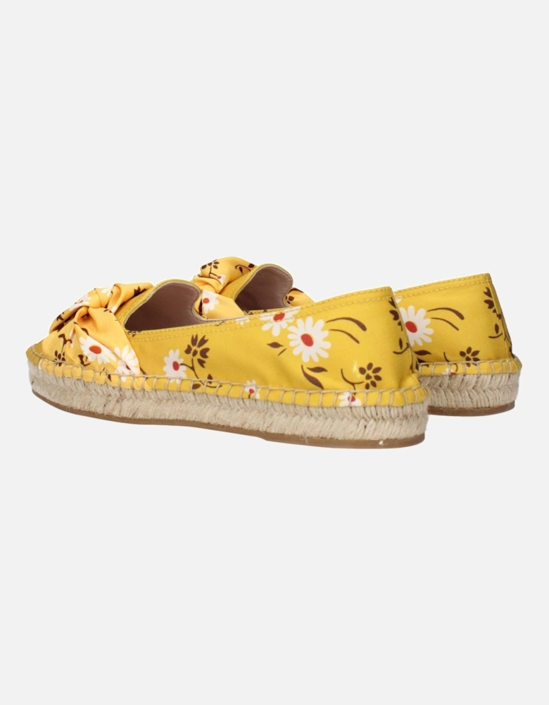 Front Detail Espadrilles with Rubber Sole Women - Yellow Shoes