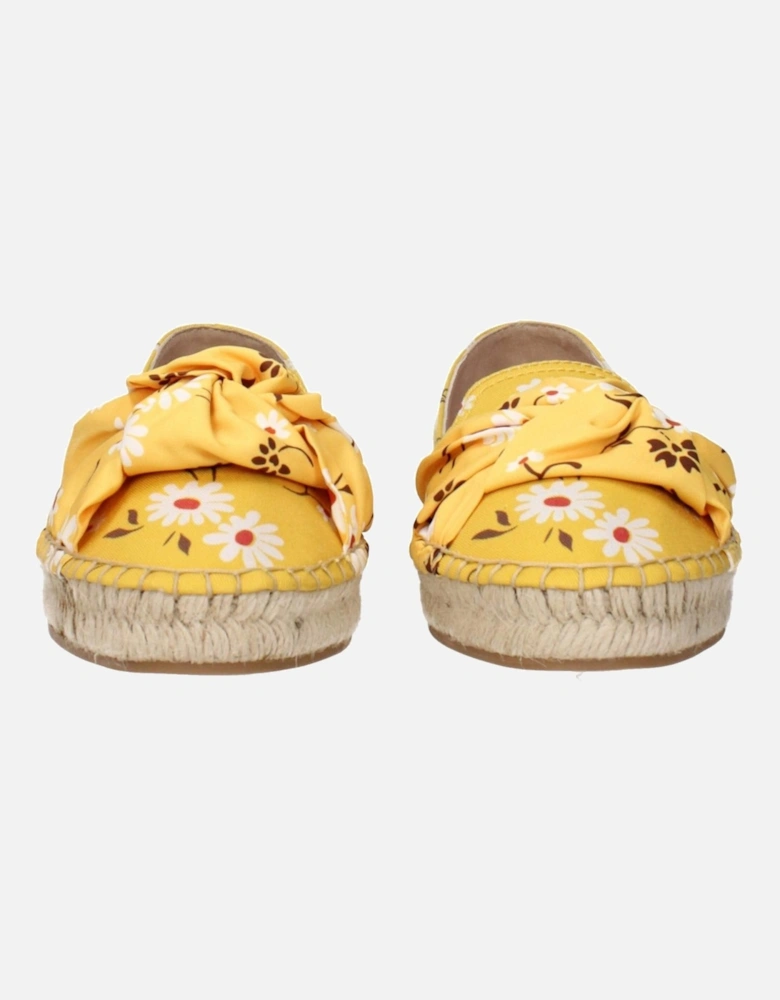 Front Detail Espadrilles with Rubber Sole Women - Yellow Shoes