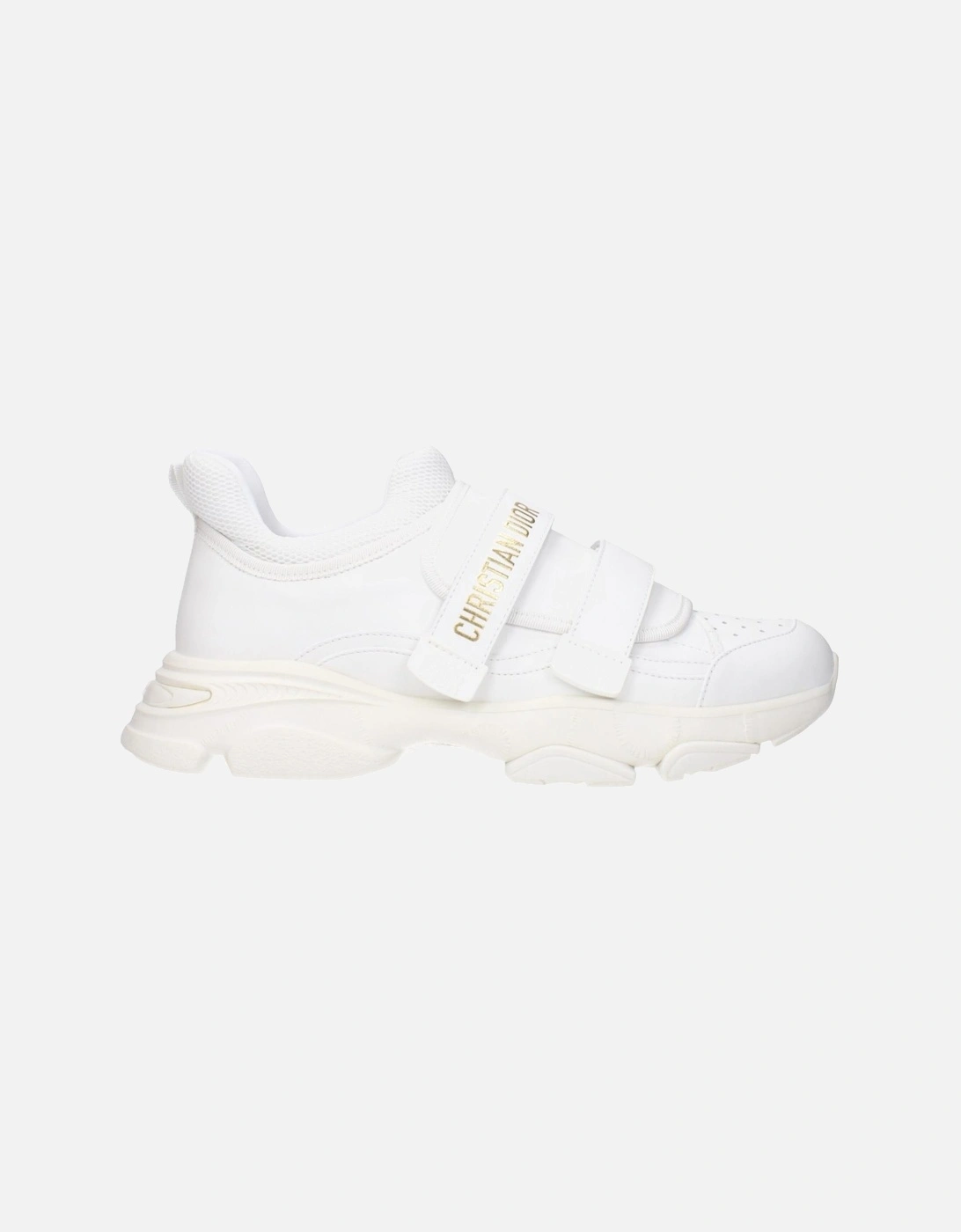 Leather Sneakers with Side and Back Logo Women - White, 6 of 5
