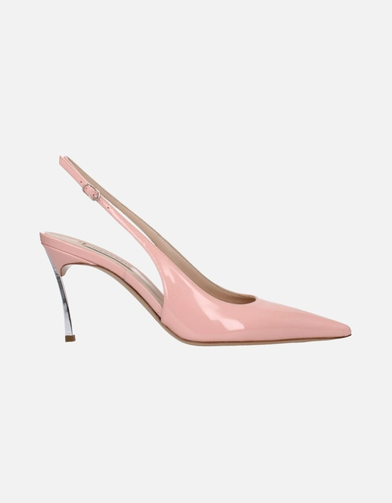 Patent Leather Pointy Toe Mid-Heel Sandals Women - Pink