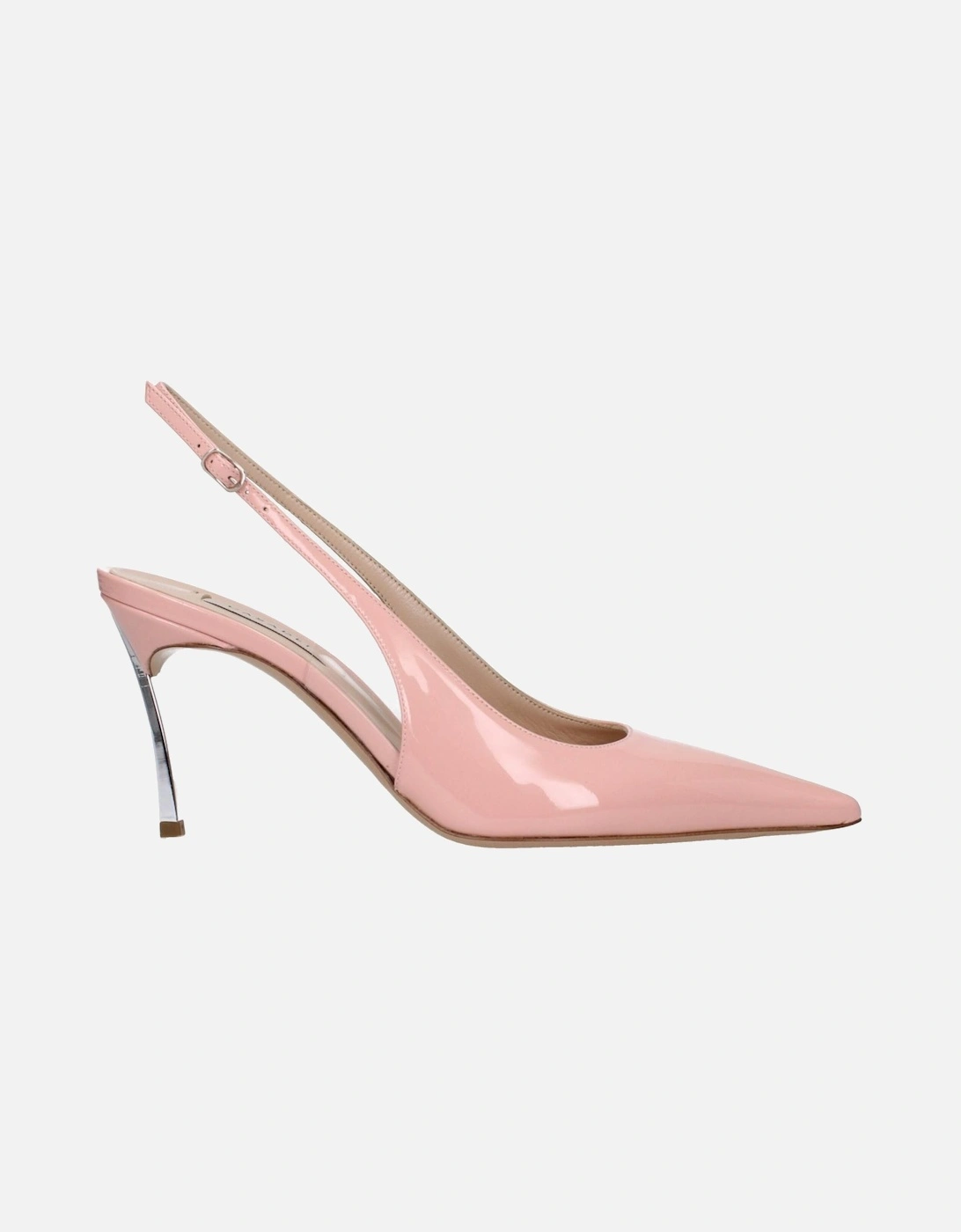 Patent Leather Pointy Toe Mid-Heel Sandals Women - Pink, 6 of 5